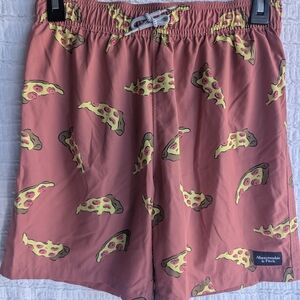 Abercrombie & Fitch Pizza Print Swim Shorts - Pink